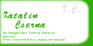 katalin cserna business card